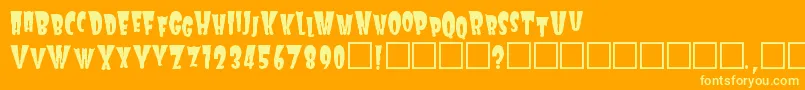 フォントFrankie – オレンジの背景に黄色の文字