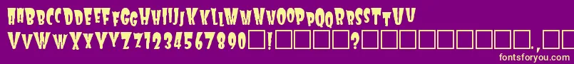 Frankie Font – Yellow Fonts on Purple Background