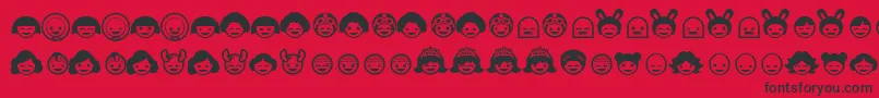 Fonte Skipop ffy – fontes pretas em um fundo vermelho