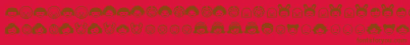 Police Skipop ffy – polices brunes sur fond rouge