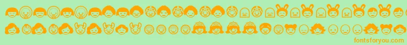 Шрифт Skipop ffy – оранжевые шрифты на зелёном фоне