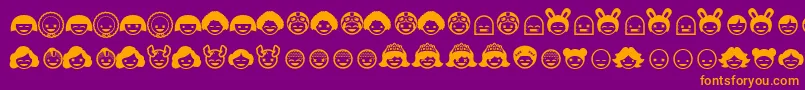 fuente Skipop ffy – Fuentes Naranjas Sobre Fondo Morado