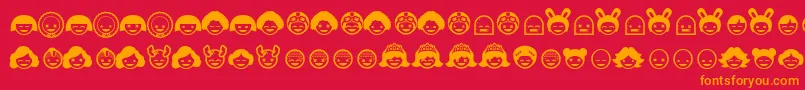 Шрифт Skipop ffy – оранжевые шрифты на красном фоне