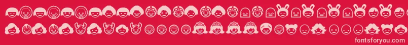 fuente Skipop ffy – Fuentes Rosadas Sobre Fondo Rojo