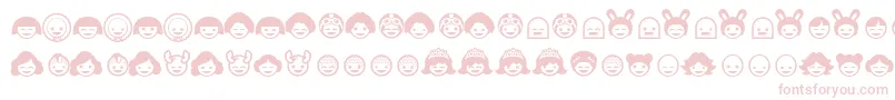 フォントSkipop ffy – 白い背景にピンクのフォント