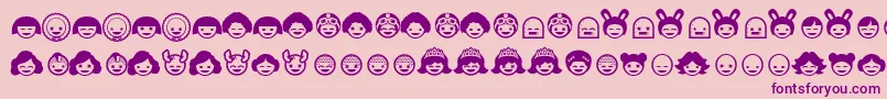 Skipop ffy-Schriftart – Violette Schriften auf rosa Hintergrund