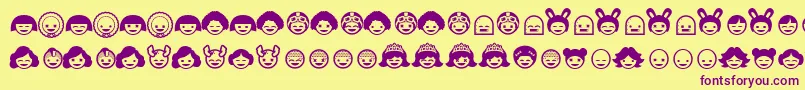 Шрифт Skipop ffy – фиолетовые шрифты на жёлтом фоне