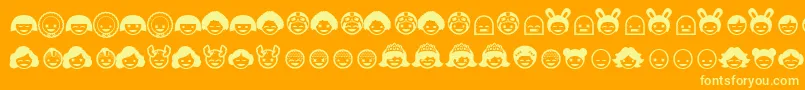 Fonte Skipop ffy – fontes amarelas em um fundo laranja