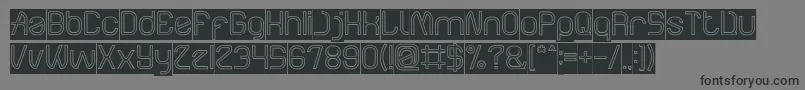 ElectroStaticRainHollowInverse Font – Black Fonts on Gray Background