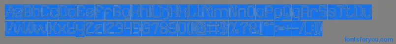 ElectroStaticRainHollowInverse Font – Blue Fonts on Gray Background