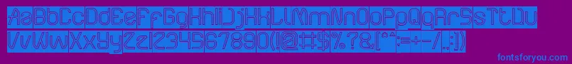 ElectroStaticRainHollowInverse Font – Blue Fonts on Purple Background