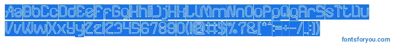 ElectroStaticRainHollowInverse-Schriftart – Blaue Schriften