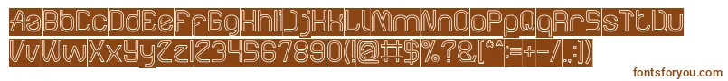 ElectroStaticRainHollowInverse Font – Brown Fonts on White Background