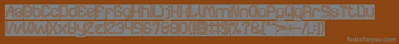 ElectroStaticRainHollowInverse Font – Gray Fonts on Brown Background