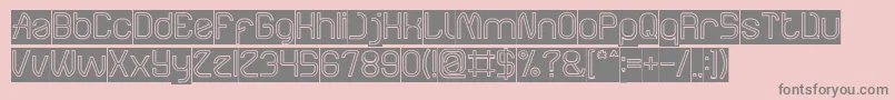 ElectroStaticRainHollowInverse Font – Gray Fonts on Pink Background