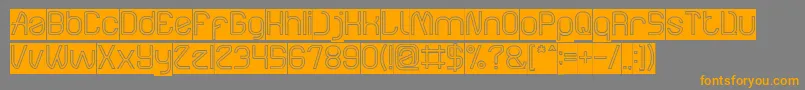 ElectroStaticRainHollowInverse-fontti – oranssit fontit harmaalla taustalla