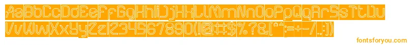 ElectroStaticRainHollowInverse Font – Orange Fonts on White Background