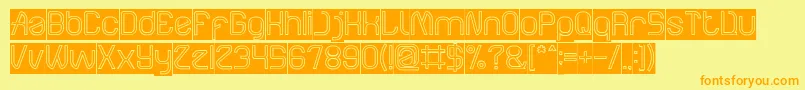 More about ElectroStaticRainHollowInverse Font ElectroStaticRainHollowInverse Font – Orange Fonts on Yellow Background