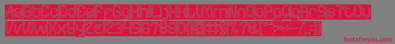 ElectroStaticRainHollowInverse Font – Red Fonts on Gray Background