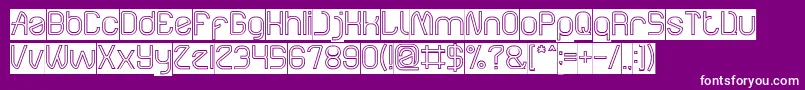 ElectroStaticRainHollowInverse Font – White Fonts on Purple Background