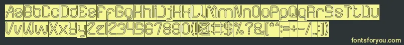 More about ElectroStaticRainHollowInverse Font ElectroStaticRainHollowInverse Font – Yellow Fonts on Black Background