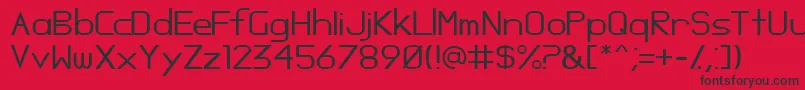 Opossum Font – Black Fonts on Red Background