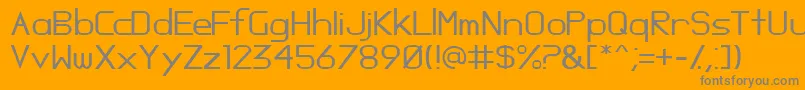 Opossum Font – Gray Fonts on Orange Background