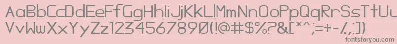 Opossum Font – Gray Fonts on Pink Background