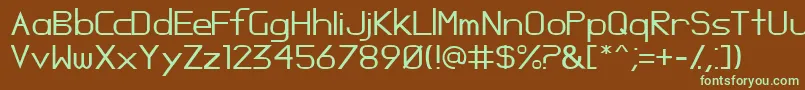 Opossum Font – Green Fonts on Brown Background