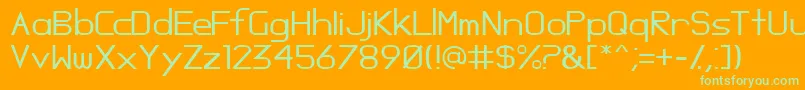 Opossum Font – Green Fonts on Orange Background