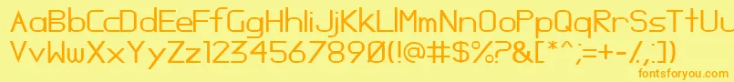 Opossum Font – Orange Fonts on Yellow Background