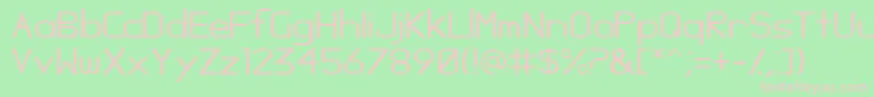 Opossum Font – Pink Fonts on Green Background