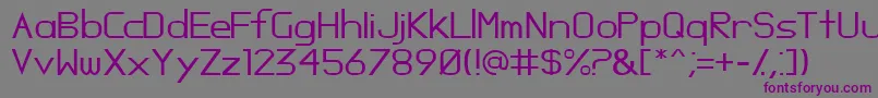 Opossum Font – Purple Fonts on Gray Background