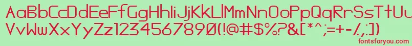 Opossum Font – Red Fonts on Green Background