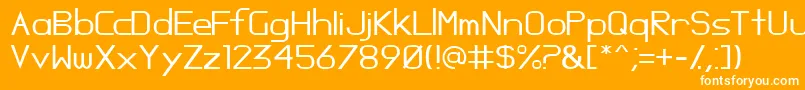 Opossum Font – White Fonts on Orange Background