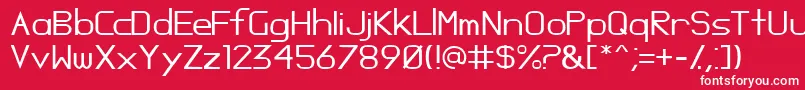 Opossum Font – White Fonts on Red Background