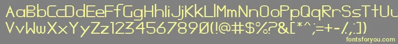 Шрифт Opossum – жёлтые шрифты на сером фоне
