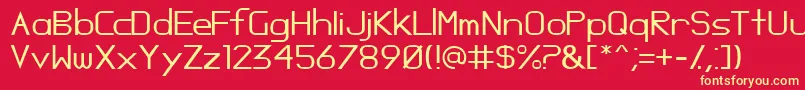 Opossum Font – Yellow Fonts on Red Background