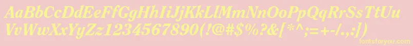 ClearfacestdHeavyitalic Font – Yellow Fonts on Pink Background