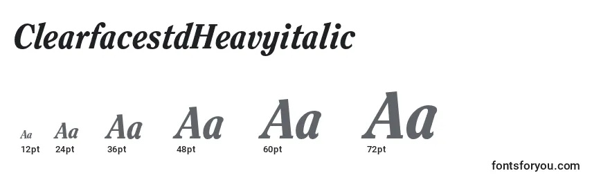 ClearfacestdHeavyitalic Font Sizes