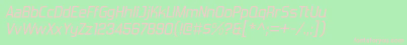 ForgottenfuturistrgItalic Font – Pink Fonts on Green Background