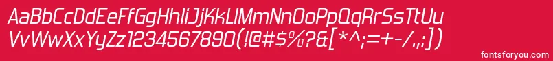 ForgottenfuturistrgItalic Font – White Fonts on Red Background