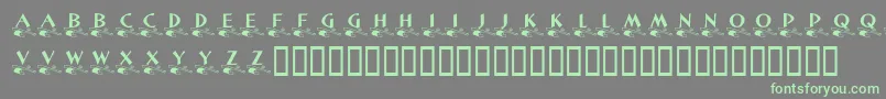 Шрифт KrLittleLeague – зелёные шрифты на сером фоне