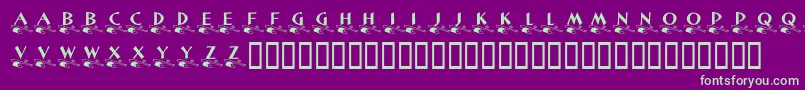 KrLittleLeague Font – Green Fonts on Purple Background