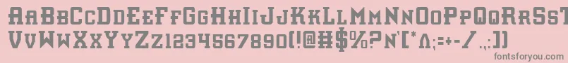 InterceptorCondensed Font – Gray Fonts on Pink Background