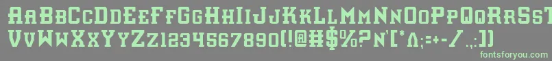Шрифт InterceptorCondensed – зелёные шрифты на сером фоне