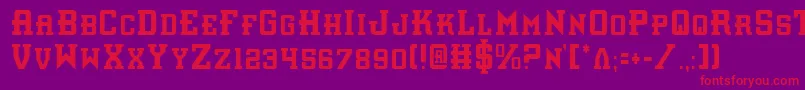 Police InterceptorCondensed – polices rouges sur fond violet