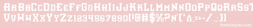 Шрифт InterceptorCondensed – белые шрифты на розовом фоне