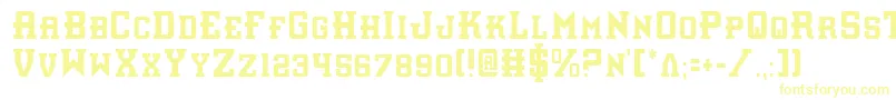 Czcionka InterceptorCondensed – żółte czcionki