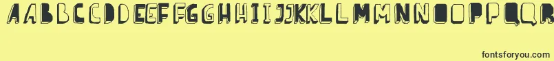 BarnesErc08 Font – Black Fonts on Yellow Background